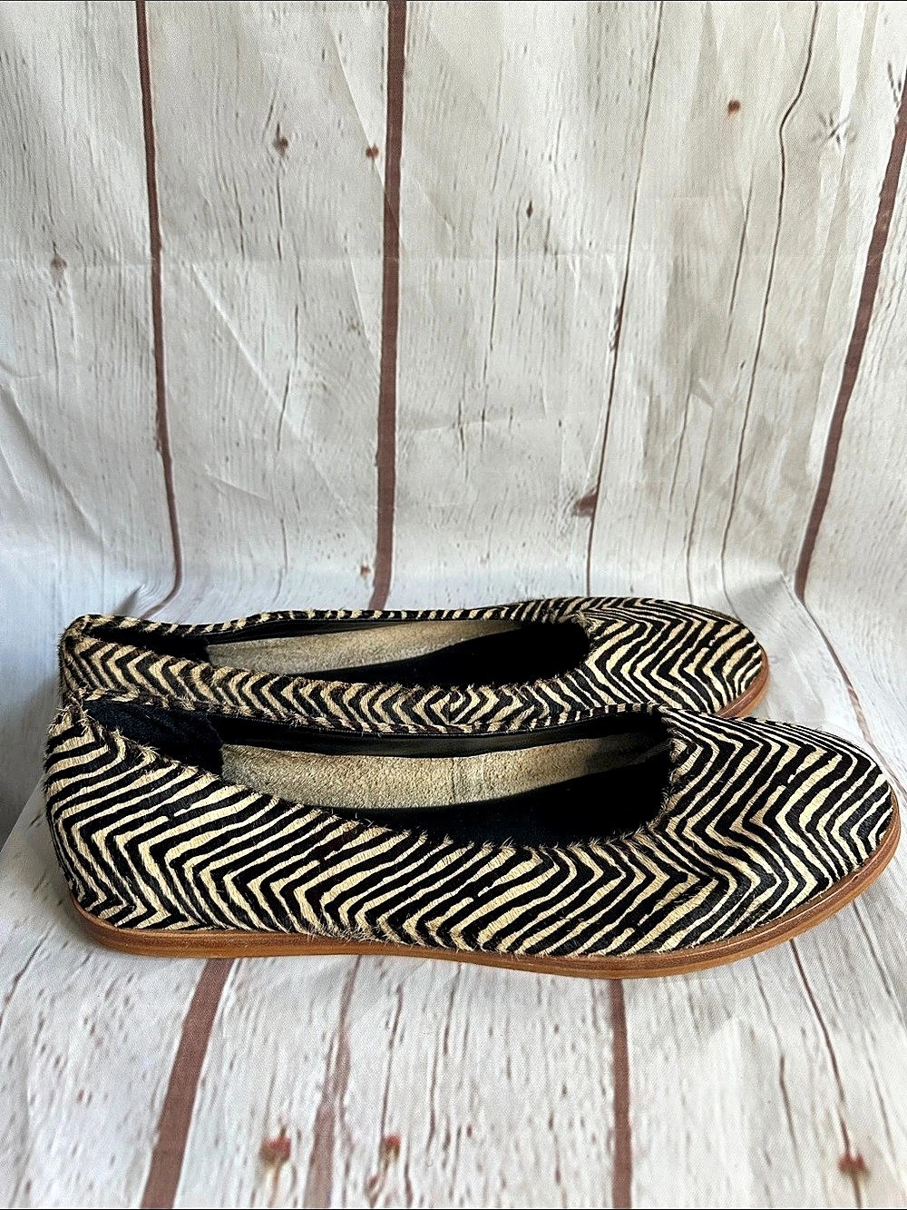 M4D3 Real Calf Hair Animal Print Flats size 8.5 - Picture 5 of 7